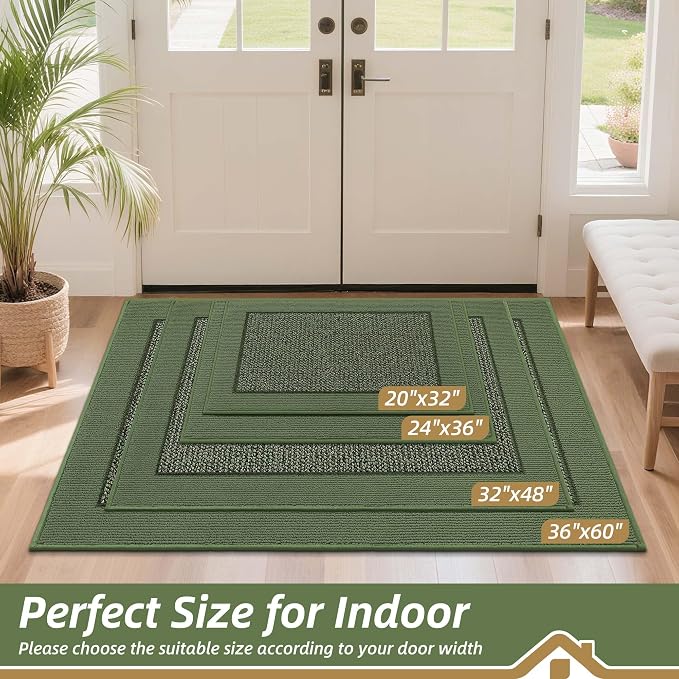BEQHAUSE Indoor Door Mat 36" x 60", Dirt Trapper Door Mats Non-Slip Entryway
