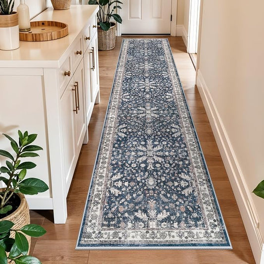 Washable Hallway Runner Rug 2x10: Non Slip Vintage Boho Carpet