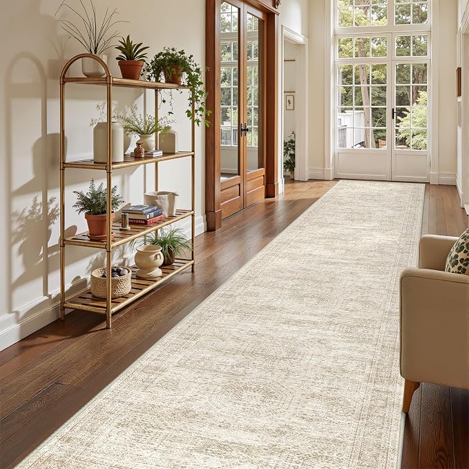 3x16 Washable Runner Rug for Hallway, Non-Slip Long Hallway Runner for Entryway