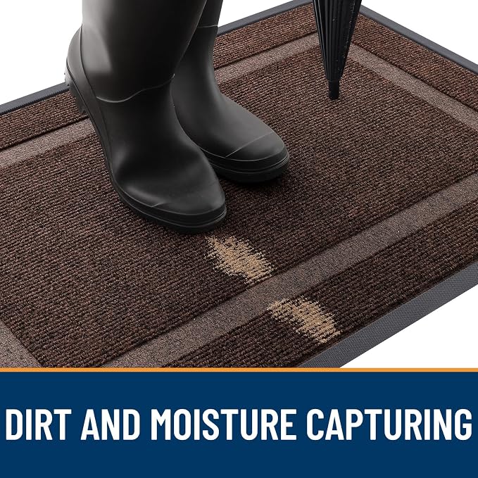 OLANLY Front Door Mat Indoor Outdoor Entrance, Waterproof All-Season,