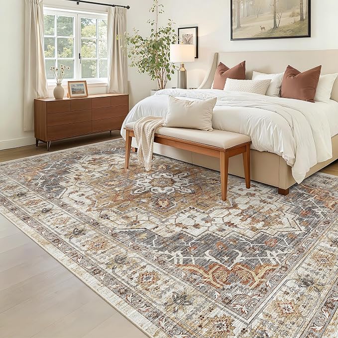 Madane 5x7 Area Rugs for Living Room, Stain Resistant Washable Rugs, Non-Slip