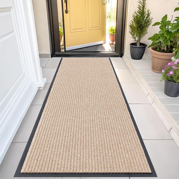 OLANLY Front Door Mat Indoor Outdoor Entrance, Waterproof Heavy Duty Doormat