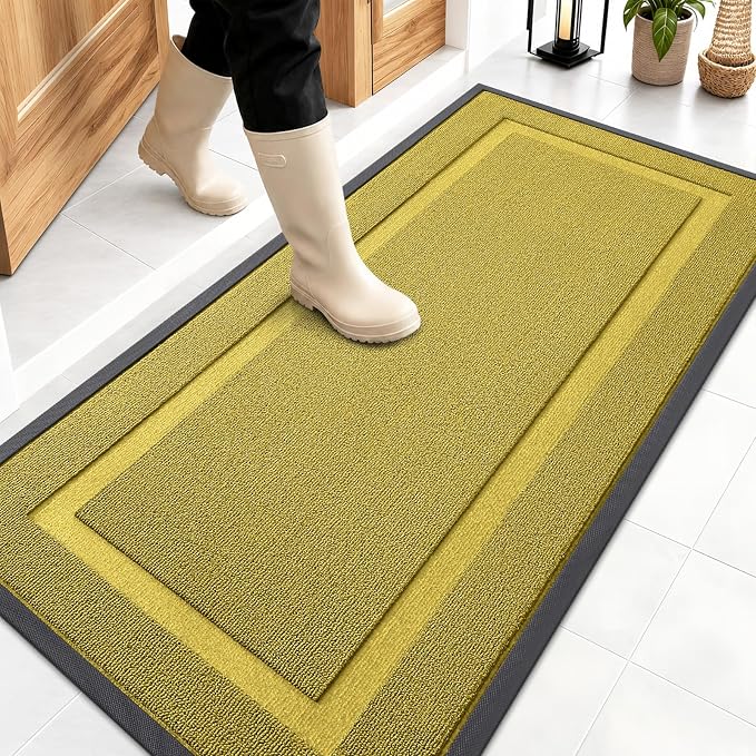 OLANLY Front Door Mat Indoor Outdoor Entrance, Waterproof All-Season,