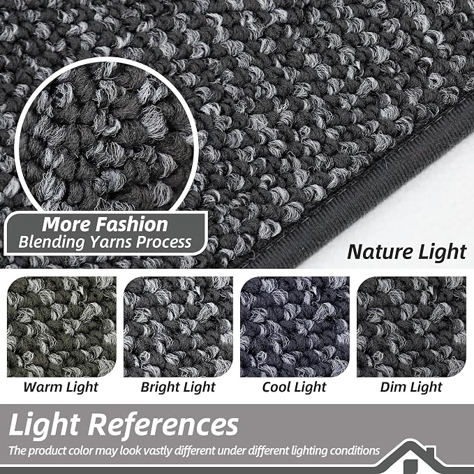BEQHAUSE Dirt Trapper Door Mat 20" x 32", Non-Slip Washable Doormats Entrance