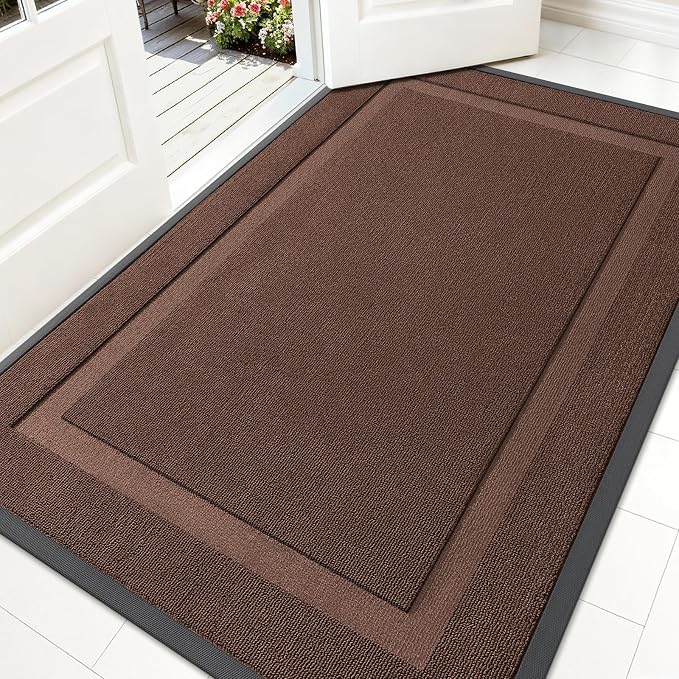 OLANLY Front Door Mat Indoor Outdoor Entrance, Waterproof All-Season,