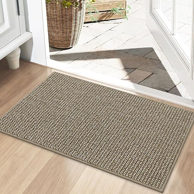 BEQHAUSE Dirt Trapper Door Mat 20" x 32", Non-Slip Washable Doormats Entrance