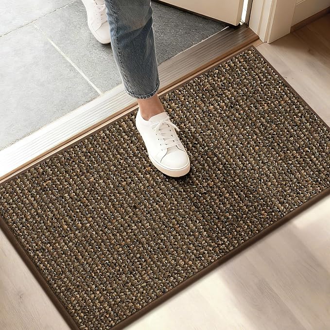 BEQHAUSE Dirt Trapper Door Mat 17" x 30", Non-Slip Doormats Washable Entryway