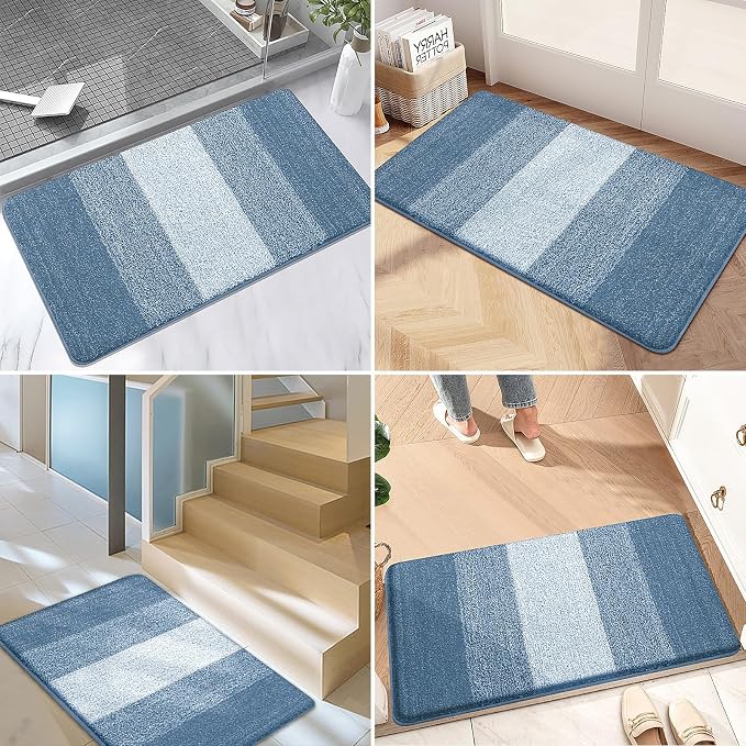 Kitinjoy Indoor Outdoor Door Mat, 30x17 Non-Slip Absorbent Dirt Trapper