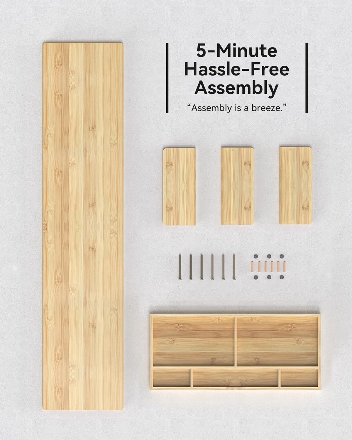 Dual Monitor Stand Riser with Drawer,Wood Desk Storage Shelf
