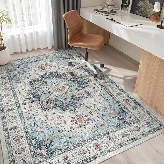 Madane 5x7 Area Rugs for Living Room, Stain Resistant Washable Rug, Non-Slip