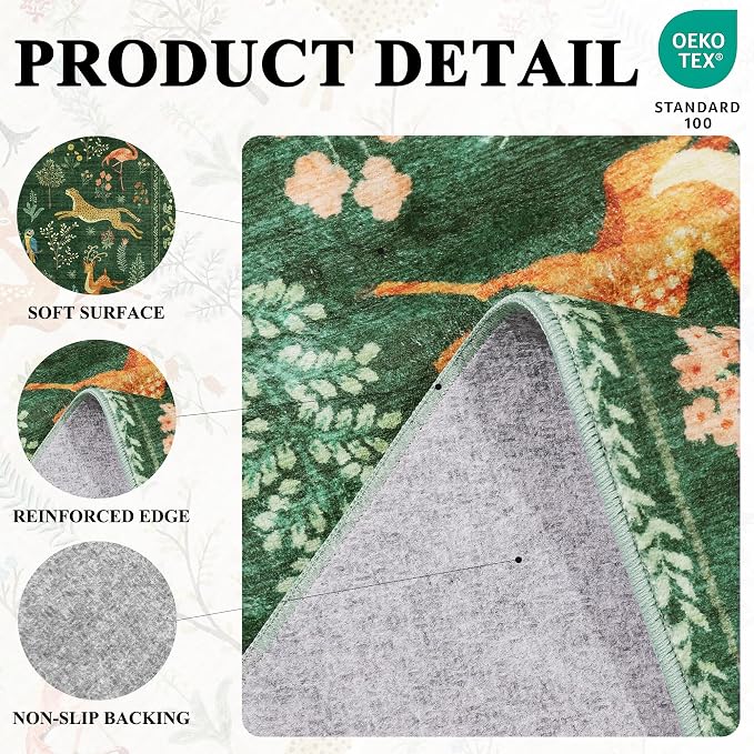 DUKINO Runner Rug, 2x8 Boho Kitchen Rug