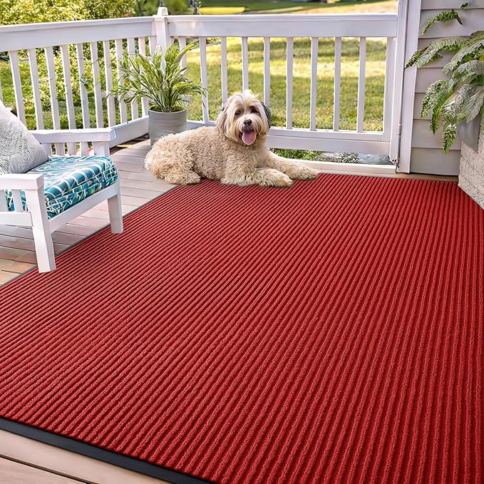 OLANLY Front Door Mat Indoor Outdoor Entrance, Waterproof Heavy Duty Doormat