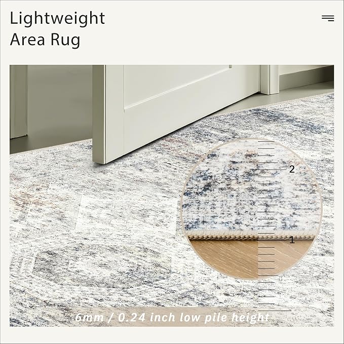 Soalmost Runner Rug 2x12 Washable Non-Slip Hallway Runner Rugs