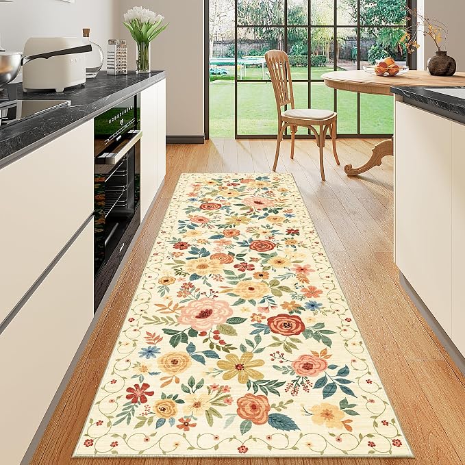 DUKINO 2x6 Runner Rug for Hallway, Washable Kitchen Runner Rug