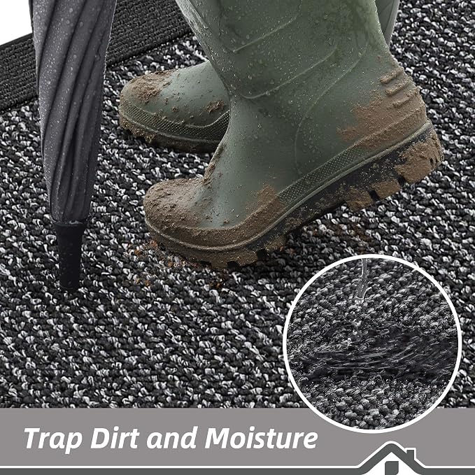BEQHAUSE Indoor Door Mat 20" x 48", Dirt Trapper Door Mats Non-Slip Entryway