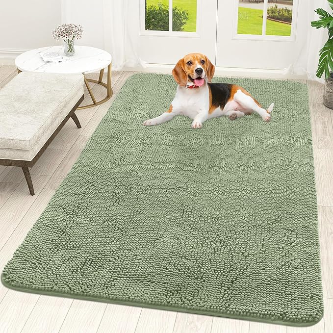 OLANLY Dog Door Mat for Muddy Paws 70x46, Absorbs Moisture and Dirt, Absorbent