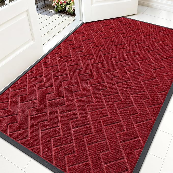 OLANLY Front Door Mat Indoor Outdoor Entrance, Waterproof All-Season,