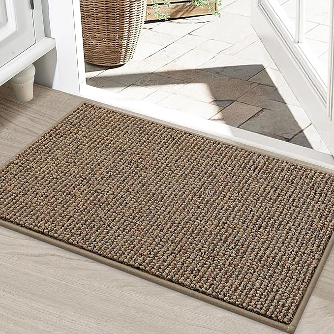 BEQHAUSE Dirt Trapper Door Mat 24" x 36", Non-Slip Washable Doormats Entrance
