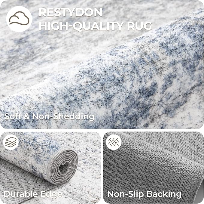 2x7 Runner Rug Non Slip, Thin Entryway Washable Rug