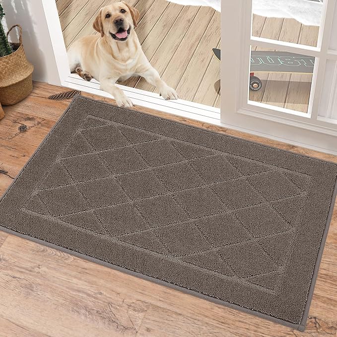 BEQHAUSE Dirt Trapper Door Mat 20" x 32", Doormat Non-Slip Entryway Rugs