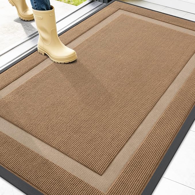 OLANLY Front Door Mat Indoor Outdoor Entrance, Waterproof All-Season,