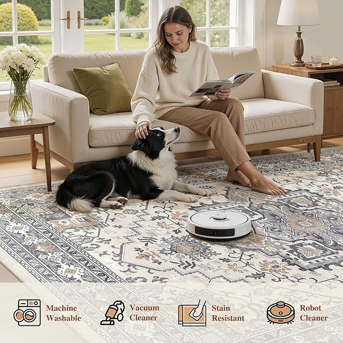 UERMEI 9x12 Area Rug Living Room Rugs