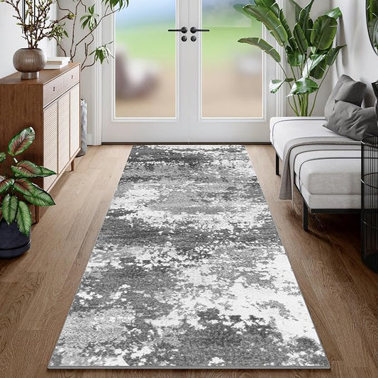 2x6 Rug Runners for Hallways Kitchen Non Slip Washable Grey Entryway Runner Rugs