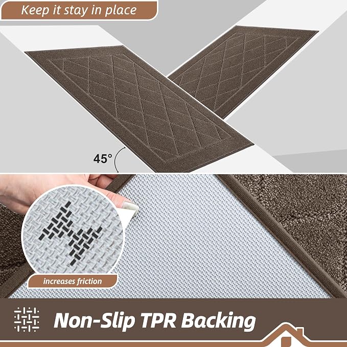 BEQHAUSE Dirt Trapper Door Mat 20" x 32", Doormat Non-Slip Entryway Rugs