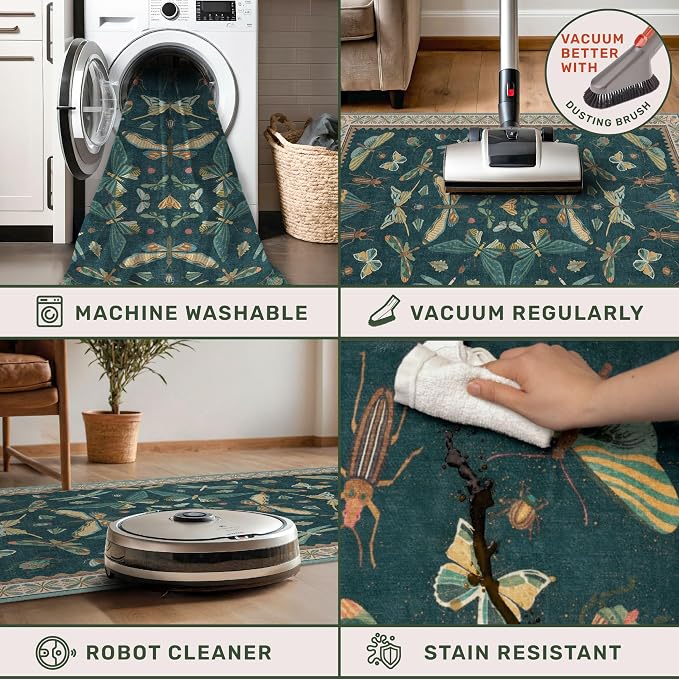 Hazo Haus Emerald Green Entry Rugs