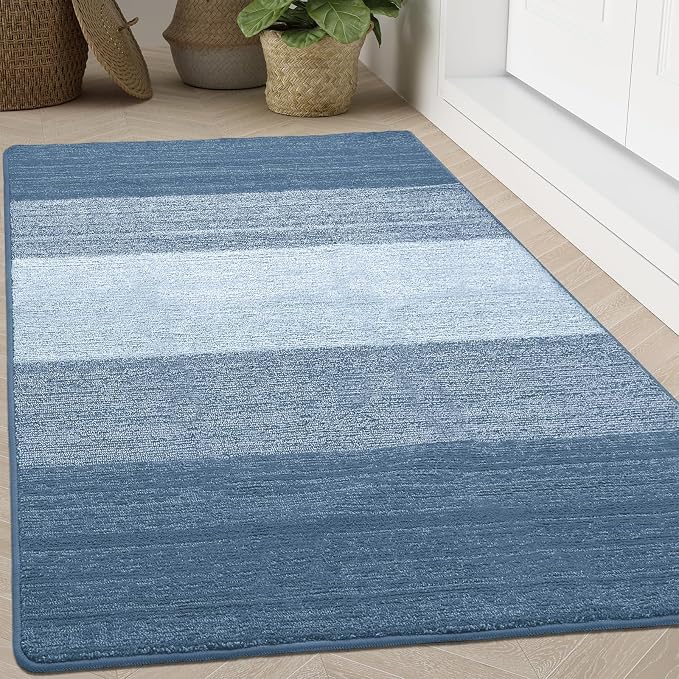 Kitinjoy Indoor Outdoor Door Mat, 71x47 Non-Slip Absorbent Dirt Trapper