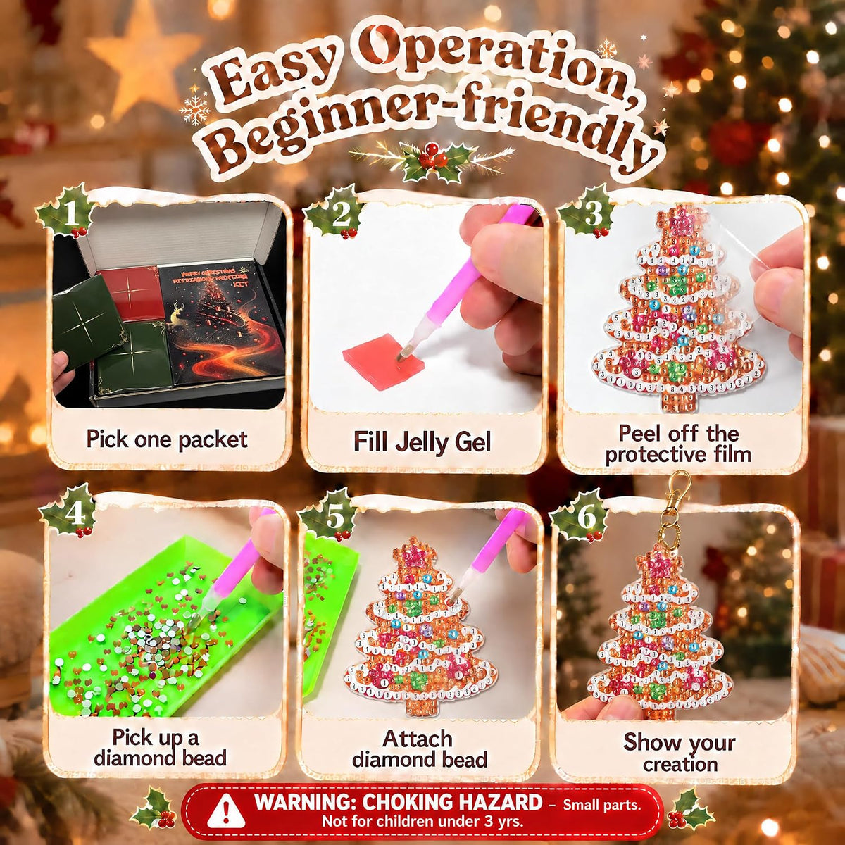 Christmas Diamond Art Kits Advent Calendar 2026, DIY Ornament Crafts