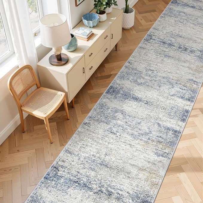 Washable Runner Rug 2.5x16, Non-Slip Long Kitchen Mats