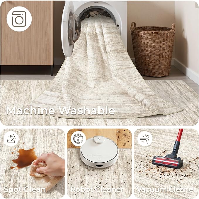 2x7 Runner Rug Non Slip, Thin Entryway Washable Rug