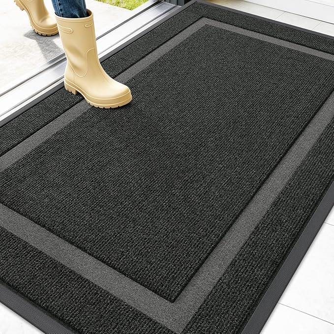 OLANLY Front Door Mat Indoor Outdoor Entrance, Waterproof All-Season,