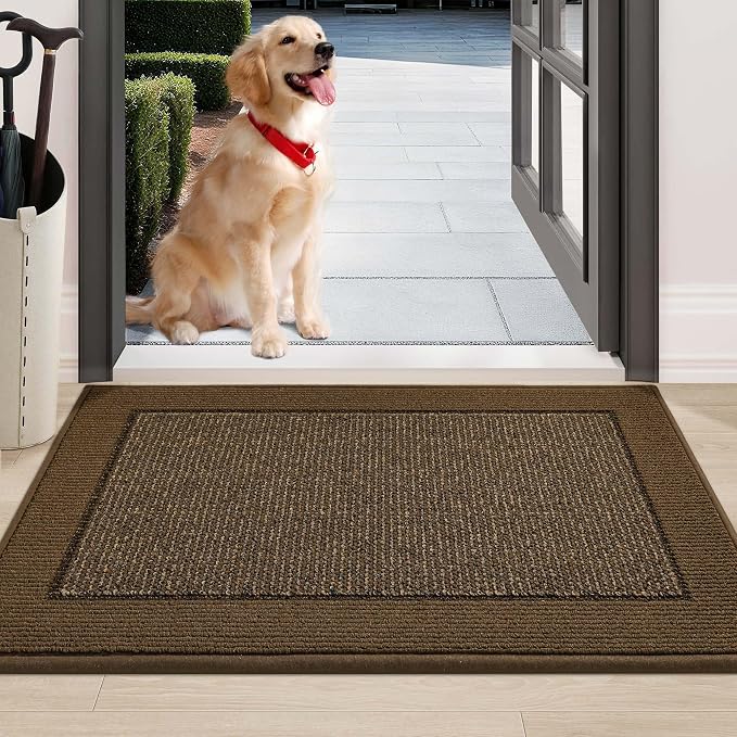 BEQHAUSE Indoor Door Mat 24" x 36", Dirt Trapper Door Mats Non-Slip Entryway