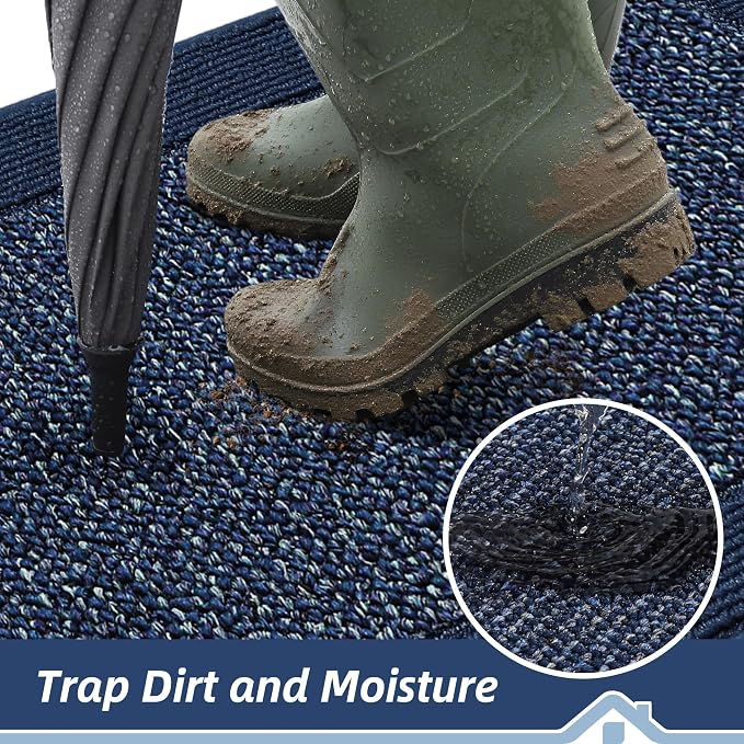 BEQHAUSE Indoor Door Mat 24" x 36", Dirt Trapper Door Mats Non-Slip Entryway