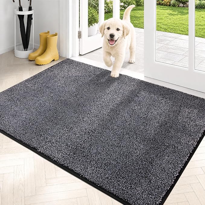 PURRUGS Dirt Trapping Door Mat 31.5" x 47", Non-Slip Machine Washable Entryway