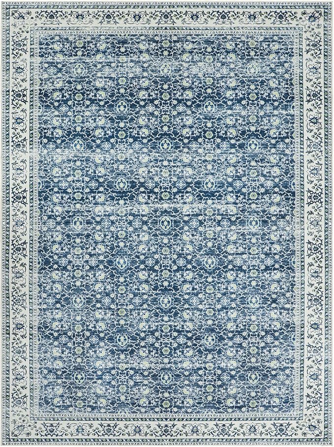 Washable Rugs 8x10 Area Rugs for Living Room, Dining Room- Soft Low Pile Stain