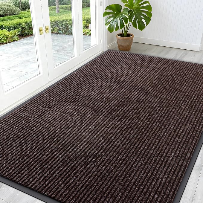 OLANLY Front Door Mat Indoor Outdoor Entrance, Waterproof Heavy Duty Doormat