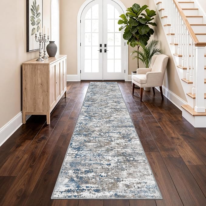 Washable Carpet Runners for Hallway 14ft-Non Slip Floor Runners for Dogs