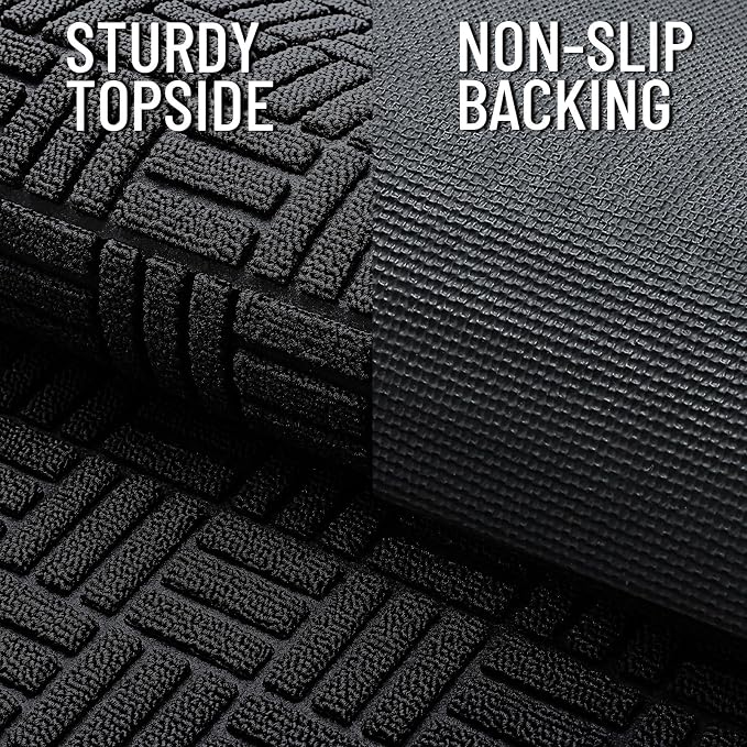OLANLY Front Door Mat Outside Entrance 29.5x17, Heavy Duty Sturdy Natural