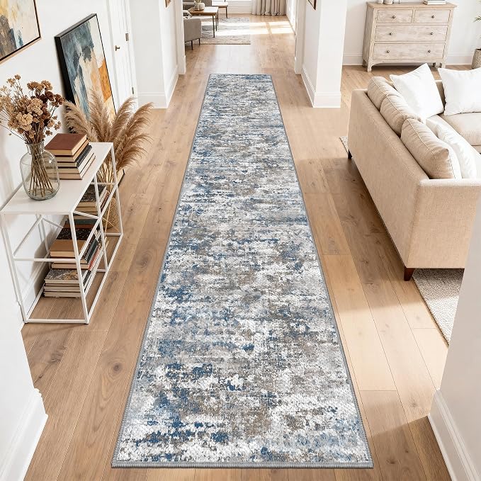 Washable Carpet Runners for Hallway 14ft-Non Slip Floor Runners for Dogs