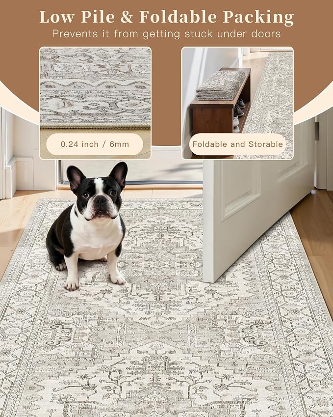 Madane Washable Entry Rug 3x4, Area Rugs
