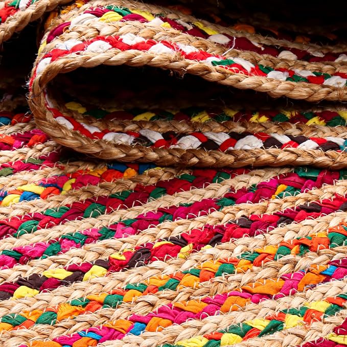 Hausattire Bohemian Braided Runner Rug 2'x6'