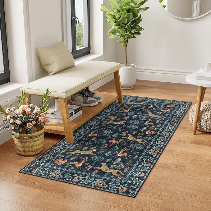 DUKINO 2x4 Rug for Hallway, Washable Kitchen Runner Rug