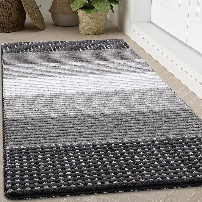 Kitinjoy Indoor Outdoor Door Mat, 71x47 Non-Slip Absorbent Dirt Trapper