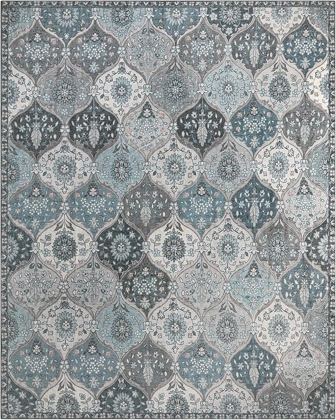 Lahome Moroccan 8x10 Area Rugs for Living Room, Washable Rugs 8x10 Ultra-Thin