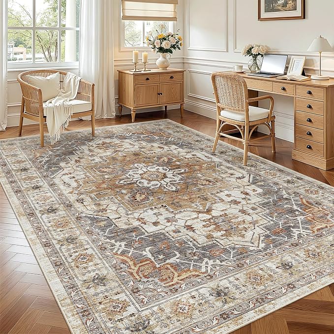 Madane 5x7 Area Rugs for Living Room, Stain Resistant Washable Rugs, Non-Slip